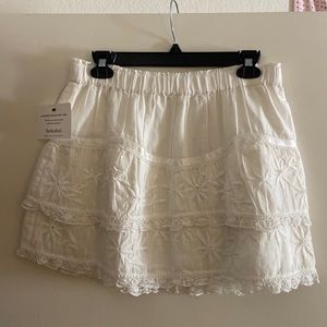 LoveShackFancy White Skirt
